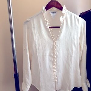 Express off white long sleeve top.